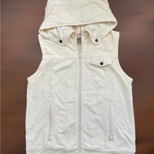 Burton Cream Hooded Vest Size L